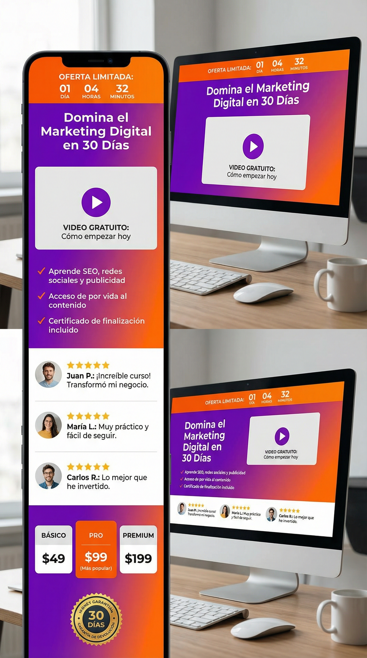 Embudo de Ventas Curso Online Marketing Digital